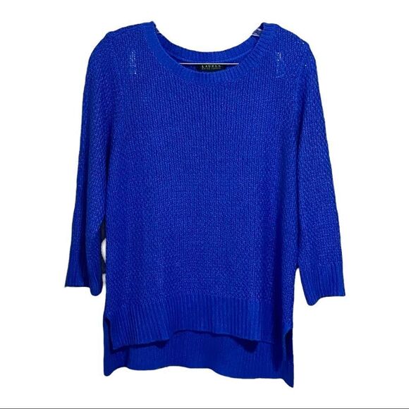 𝅺LRL Ralph Lauren lightweight 3/4 sleeve sweater size L - Picture 7 of 8